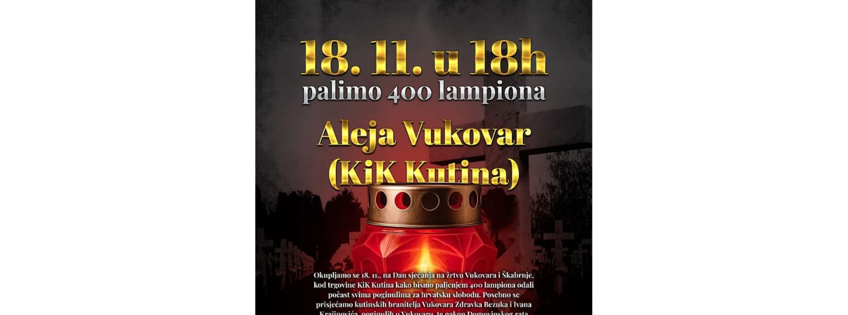 OBAVIJEST – Obilježavanje Dana sjećanja na žrtve Domovinskog rata i Dana sjećanja na žrtvu Vukovara i Škabrnje