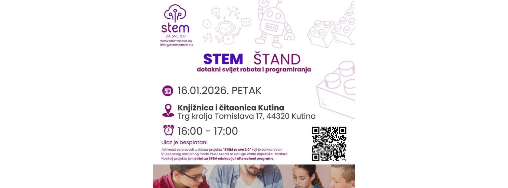 NAJAVA - STEM štand u Kutini: dotaknite svijet robota i programiranja