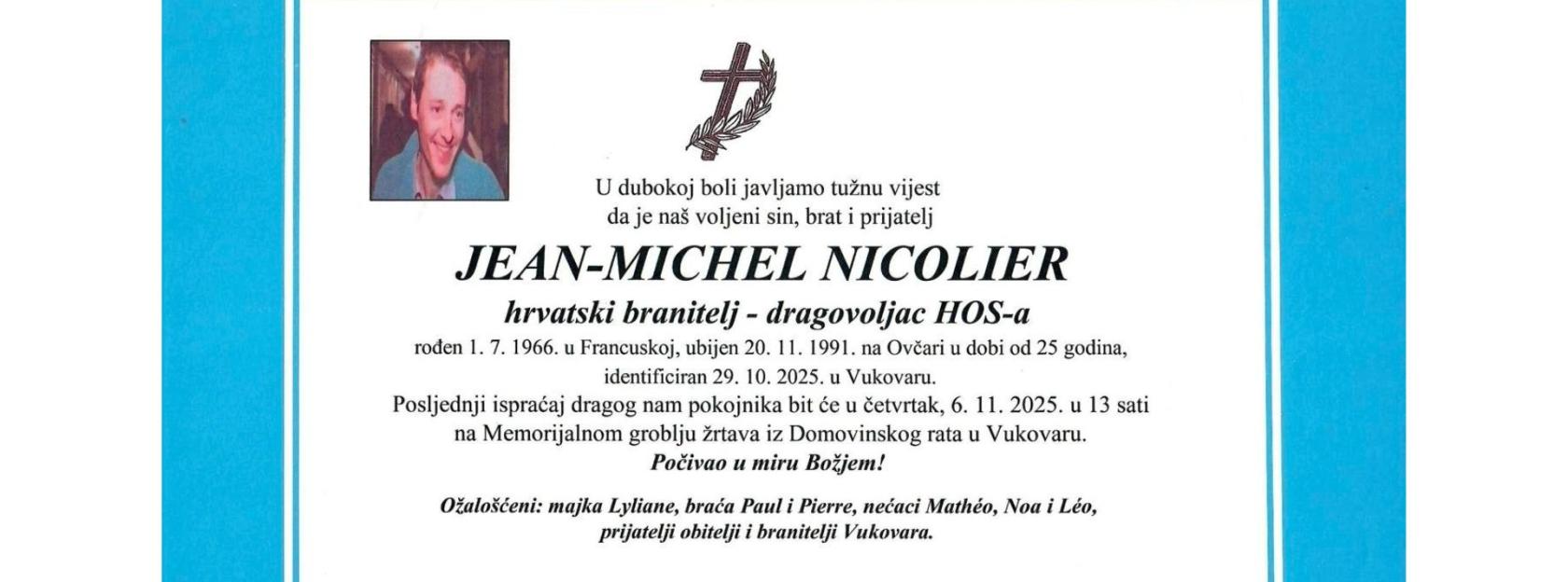 Pokopan francuski dragovoljac Jean-Michel Nicolier – Grad Kutina i vijećnik Damir Badanjak odali počast u Vukovaru