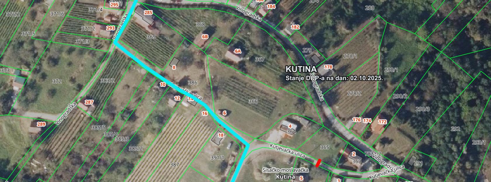Obavijest o privremenom zatvaranju prometa – dio Kutjevačke ulice u Kutini